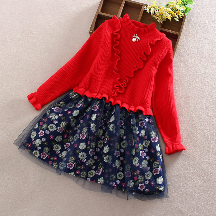 Adorable Red Cold Shoulder Dress INA218