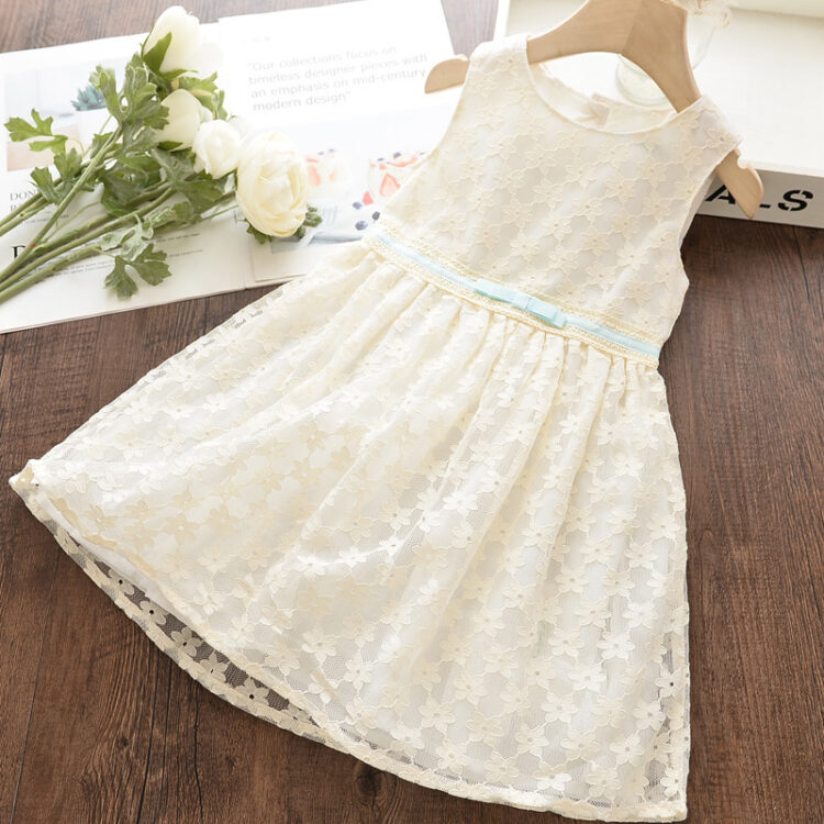 Ivory Paisley Garden Embroidered Dress INF99