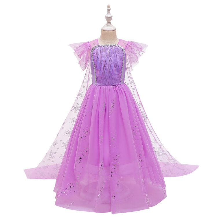 Bright Lavender Party Wear Angel Gown INA607