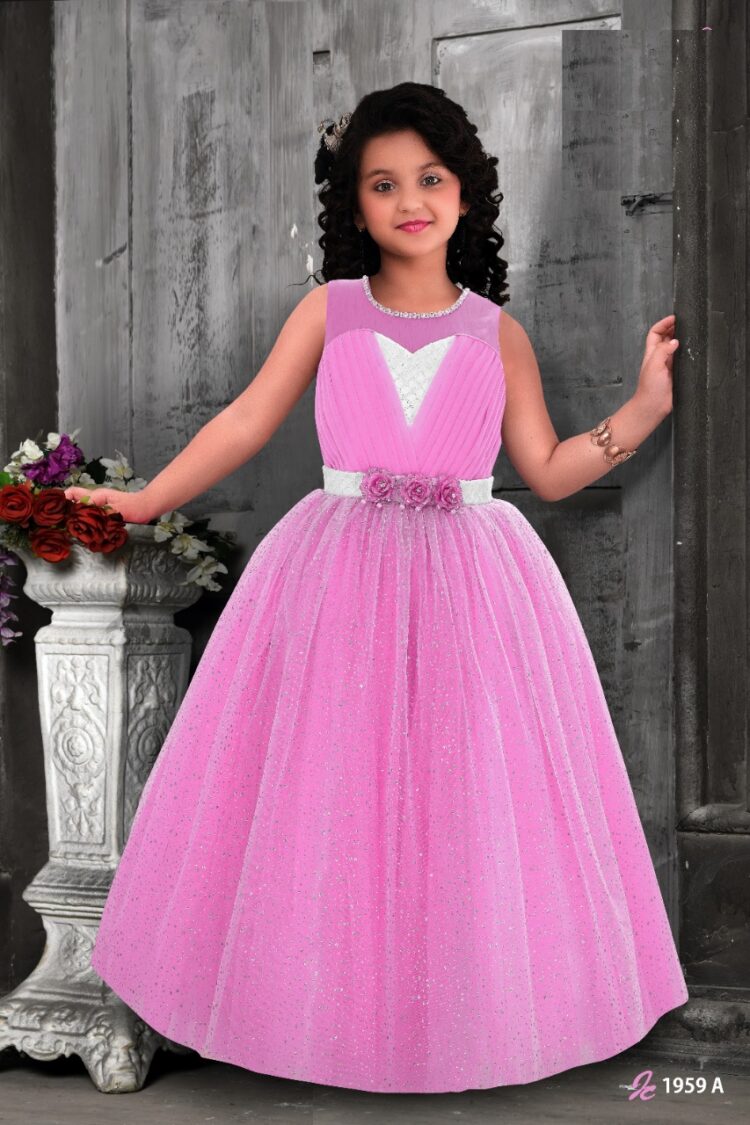 Lilac princess Ball Gown with Floral Belt