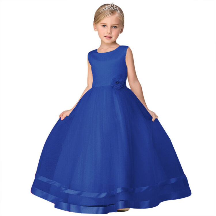 Royal Blue Party Occassion Flower Gown INA38