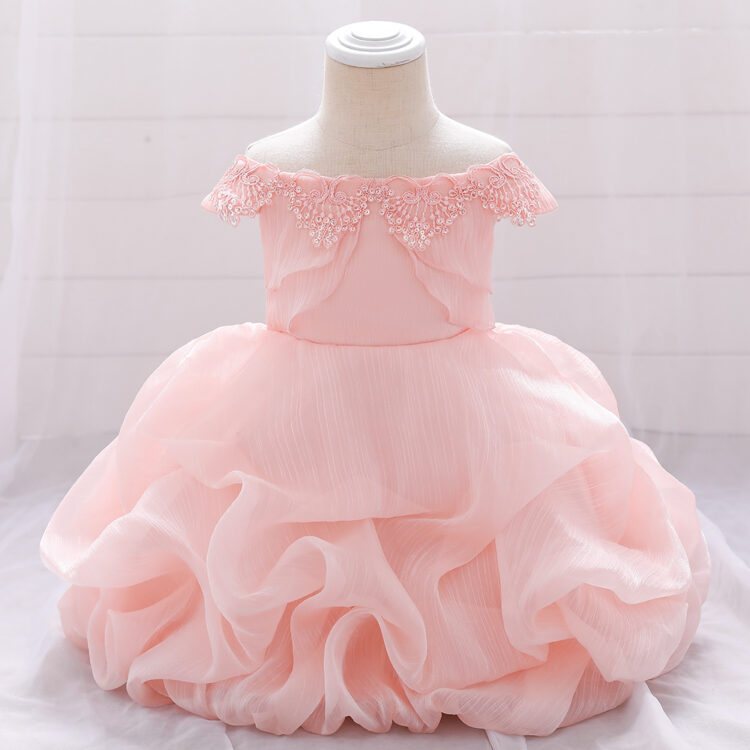 Elegant Rainbow Angel Birthday Dress For Little Girls