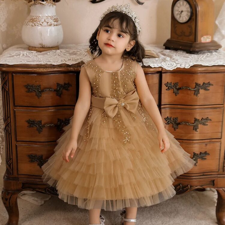 Elegant Angel Birthday Dress For Little Girls Princess Formal Party Dress