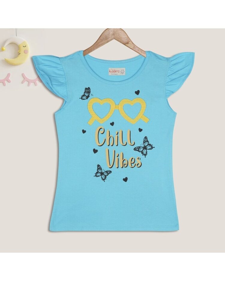 Chill Vibes Butterfly Flutter Sleeve T-Shirt