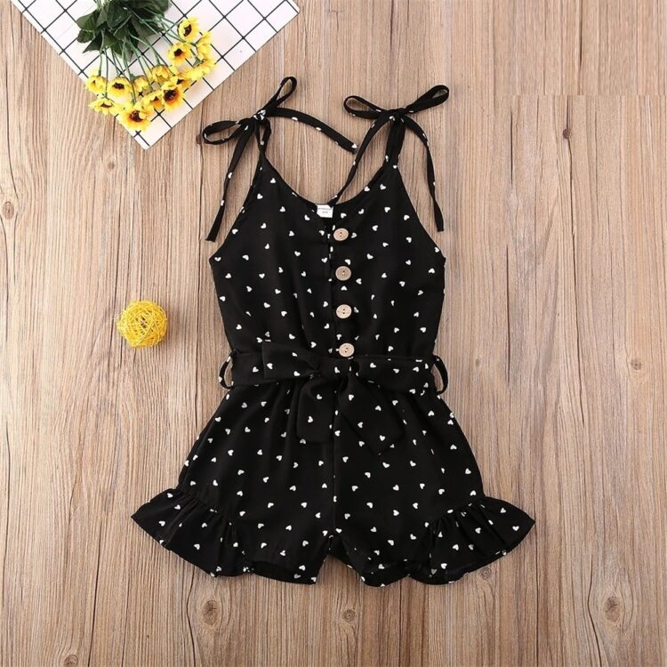 Casual Occassion Black Colour Heart Printed Baba Suit