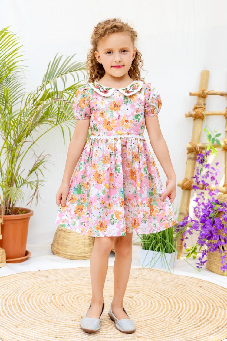 Enchanted Emerald Garden Dress for Girls