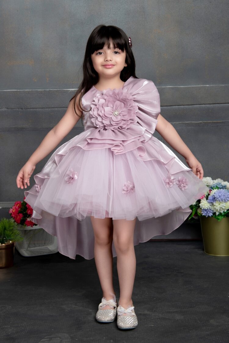 Elegant Lavender Princess Dress for Girls